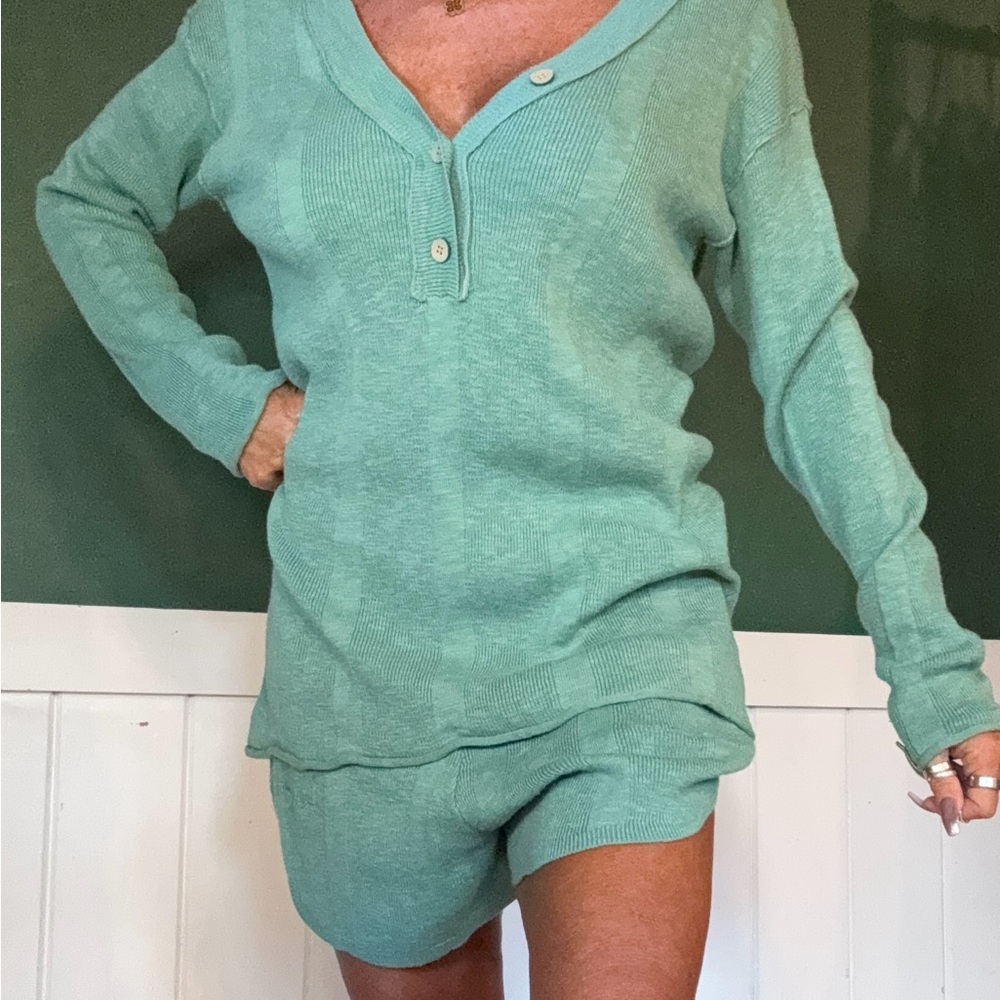 Free People Cozy Mint Green Women's Lounge Set
